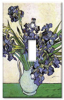Single Gang Toggle Wall Plate - Van Gogh: Vase & Irises
