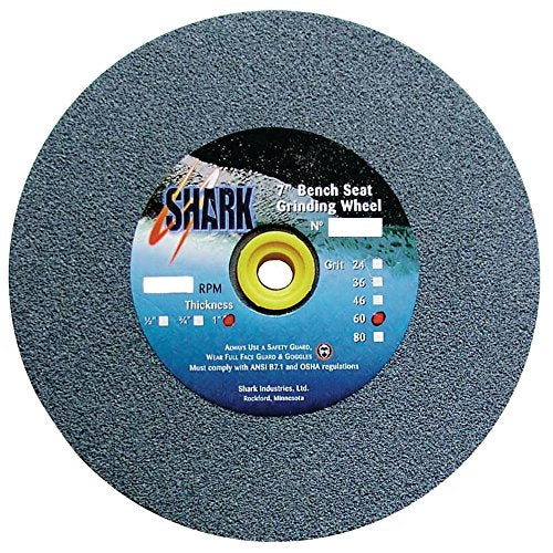 Shark 2026 7-Inch by 1-Inch by 1-Inch Bench Seat Grinding Wheel with Grit-36
