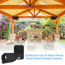 Load image into Gallery viewer, Dual Waterproof Outdoor Speaker System - 6.5 Inch Pair of Weatherproof Wall / Ceiling Mounted Speakers w/ Heavy Duty Grill, Universal Mount - For Use in the Pool, Patio, Indoor - Pyle PDWR50B (Black)
