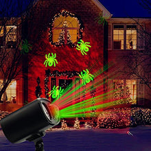 Load image into Gallery viewer, JIAN YA NA LED Projector Light, 2 in 1 Latest Spider Pattern LED Water Wave Waterproof Moving Projector Auto-Timer Landscape Stage Light for Indoor Outdoor Decoration, with Indoor Base &amp; Ground Stake
