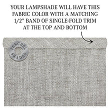 Load image into Gallery viewer, FenchelShades.com Lampshade 9&quot; Top Diameter x 13&quot; Bottom Diameter x 10&quot; Slant Height with Washer (Spider) Attachment for Lamps with a Harp (Designer Linen Oatmeal)
