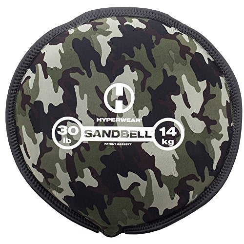 Hyperwear SandBell Sandbag Training Free Weight (Pre-Filled), Camo, 30 lb