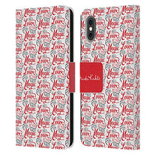 Load image into Gallery viewer, Head Case Designs Officially Licensed Frida Kahlo Lover Red Typography Leather Book Wallet Case Cover Compatible with Apple iPhone X/iPhone Xs
