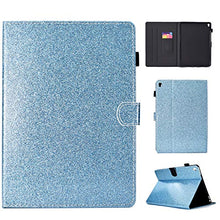 Load image into Gallery viewer, Cookk iPad Pro 9.7 Case 2016, Bling Sparkle Premium PU Leather Folding Stand Cover with Auto Wake/Sleep Smart Cover for Apple iPad Pro 9.7&quot; (Back of iPad Model A1673, A1674, A1675), Blue
