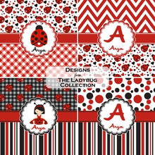 Load image into Gallery viewer, Ladybugs &amp; Gingham Tablet Case/Sleeve - Large (Personalized)
