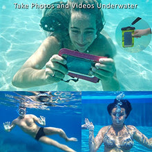 Load image into Gallery viewer, Waterproof Phone Case for Swimming - Samsung iPhone 13, 11 Pro and All Standard Size Mobile Phones 4 x 6.5inches. Waterproof Pouch for Phone Keys Money Holder Travel Dry Bag. IPX8. 10m Under Water.
