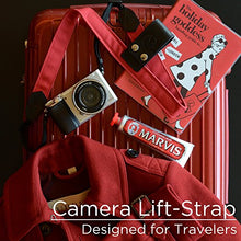 Load image into Gallery viewer, PONTE Camera Lift-Strap, Design for Travelers, Canvas, FireBrick
