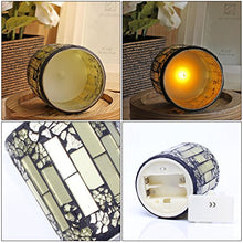 Load image into Gallery viewer, GiveU Mosaic Flameless Candle, Pillar Led Candle with Timer, 3X4, for Home Decor, Weddings, Partys and Awesome Gift
