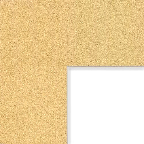 Craig Frames B5075 22x28-Inch Mat, Single Opening for 18x24-Inch Image, Frosted Gold with Cream Core