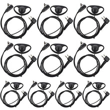 Load image into Gallery viewer, Aoer D Shape Earpiece Headset Ptt For Motorola Two Way Radio Walkie Talkie 2pin(10 Pack)
