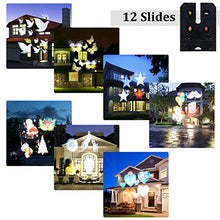 Load image into Gallery viewer, LEDGOO Holiday Light, Rotation Snowflake Star Spotlight Wall Decoration Lights with 12 PCS Switchable Patterns for Christmas and Halloween, Wedding, Birthday Decorations
