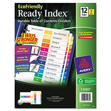 Load image into Gallery viewer, Avery 11083 Ready Index Customizable Table of Contents, Asst Dividers, 12-Tab, Ltr, 3 Sets
