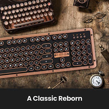 Load image into Gallery viewer, Azio Retro Classic Bluetooth (Artisan) - Luxury Vintage Backlit Mechanical Keyboard, MK-RETRO-L-03B-US
