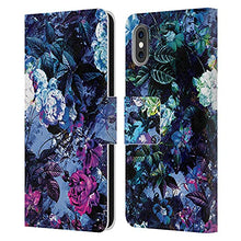 Load image into Gallery viewer, Head Case Designs Officially Licensed Riza Peker Floral IV Flowers Leather Book Wallet Case Cover Compatible with Apple iPhone X/iPhone Xs
