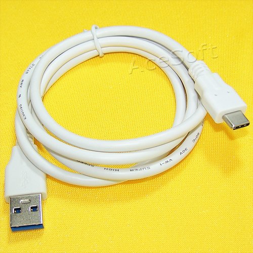 USB 3.1 to Type A USB 3.0 Male Micro Cable 3ft/1m Data Cord for LG V20 VS995 Verizon - White