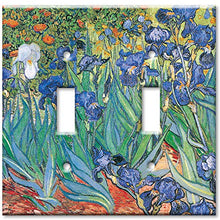 Load image into Gallery viewer, Double Gang Toggle Wall Plate - Van Gogh: Irises
